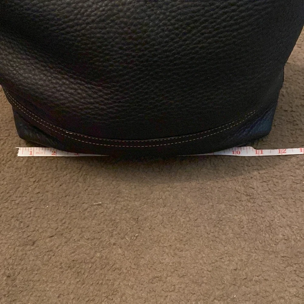 Coach Black Pebbled Leather Hobo Shoulder Bag